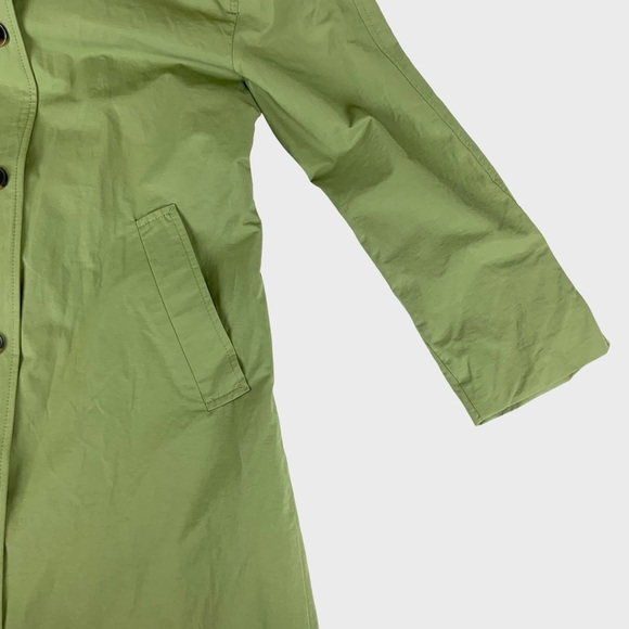 Bershka Cotton Trench Coat in Khaki Green - Picture 4 of 12